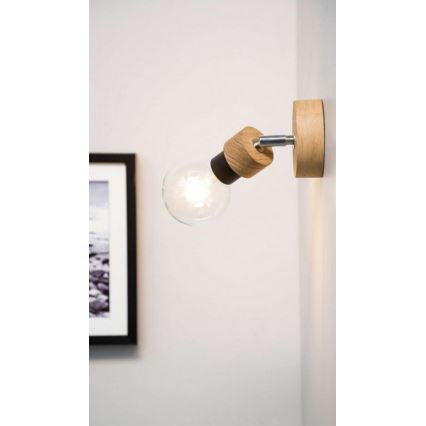 Faretto da parete MARJOLAINE 1xE27/25W/230V rovere