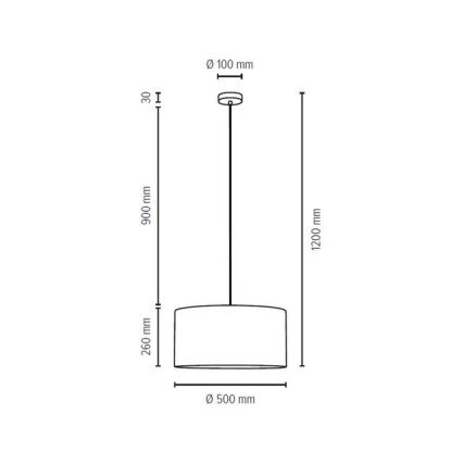 Lampadario a sospensione con filo SCARLETT 1xE27/60W/230V - certificato FSC