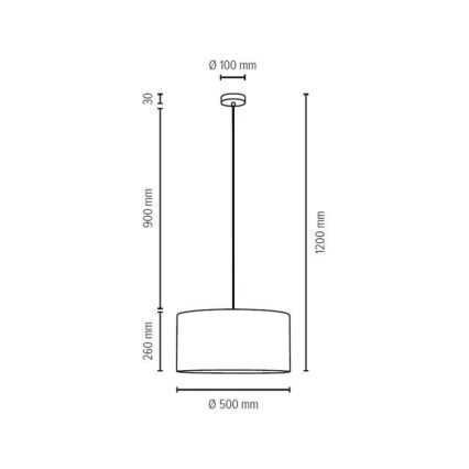 Lampadario a sospensione con filo SCARLETT 1xE27/60W/230V - certificato FSC