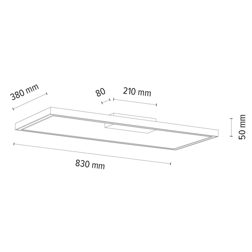 Plafoniera LED dimmerabile RAMME LED/34W/230V quercia
