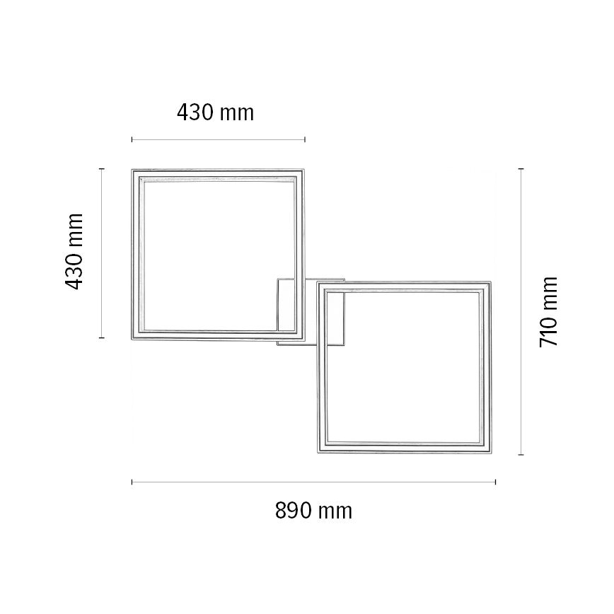 Plafoniera LED dimmerabile RAMME 2xLED/24W/230V quercia