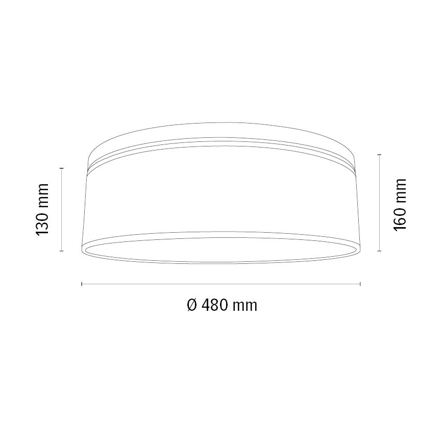 Plafoniera BENITA 2xE27/25W/230V diametro 48 cm color crema/quercia
