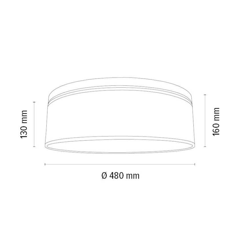 Plafoniera BENITA 2xE27/25W/230V diametro 48 cm bianco/quercia