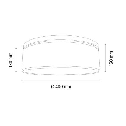 Plafoniera BENITA 2xE27/25W/230V diametro 48 cm marrone/quercia – FSC certificato