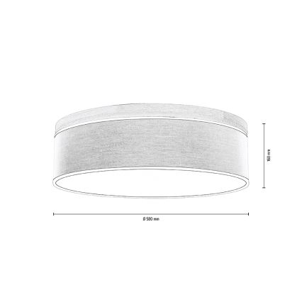 Plafoniera BOHO 4xE27/25W/230V diametro 58 cm quercia
