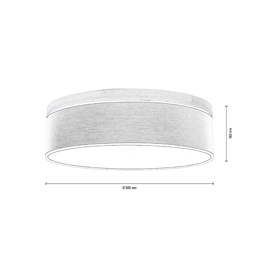 Plafoniera BOHO 4xE27/25W/230V diametro 58 cm quercia