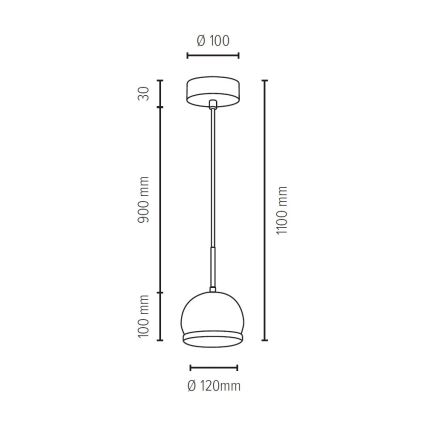 Lampadario LED a sospensione con filo BALL WOOD 1xGU10/5W/230V quercia opaco - certificato FSC
