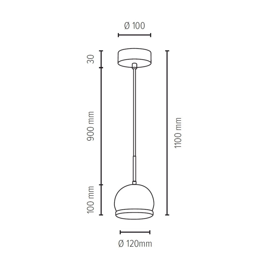 Lampadario LED a sospensione con filo BALL WOOD 1xGU10/5W/230V quercia opaco - certificato FSC