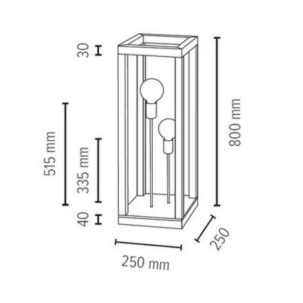 Lampada da terra KAGO 2xE27/60W/230V quercia opaco - certificato FSC