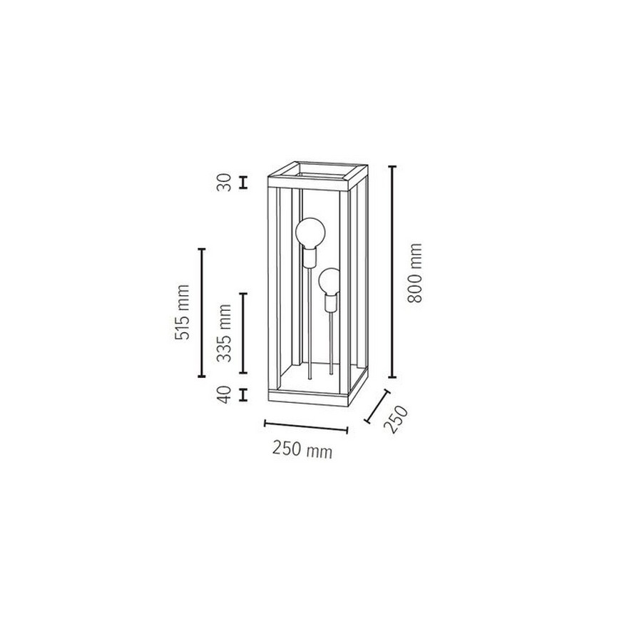 Lampada da terra KAGO 2xE27/60W/230V quercia opaco - certificato FSC
