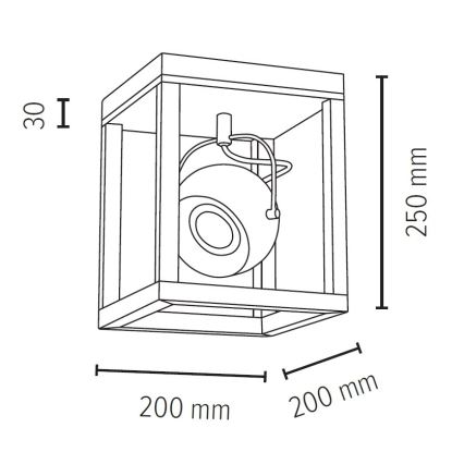 Plafoniera LED ROY 1xGU10/5W/230V quercia opaco - certificato FSC