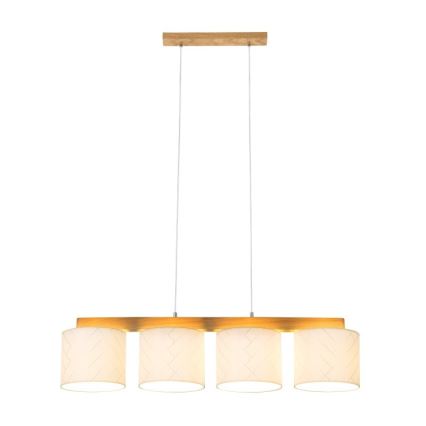 Lampadario a sospensione con filo PUNTO 4xE27/25W/230V quercia