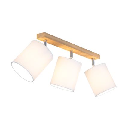 Faretto APRILLIA 3xE27/25W/230V quercia bianco