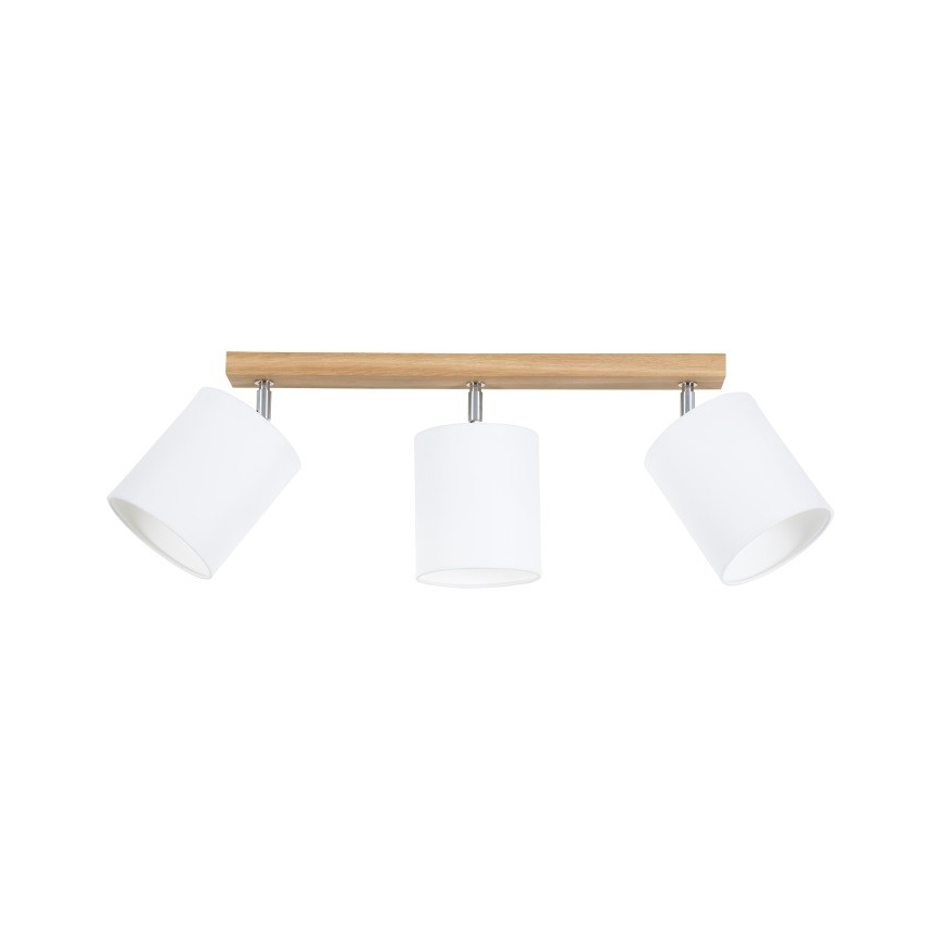Faretto APRILLIA 3xE27/25W/230V quercia bianco