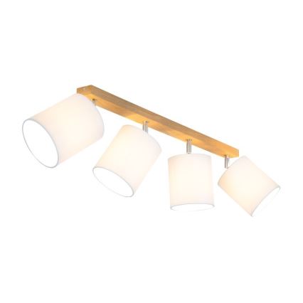 Faretto APRILLIA 4xE27/25W/230V quercia bianco