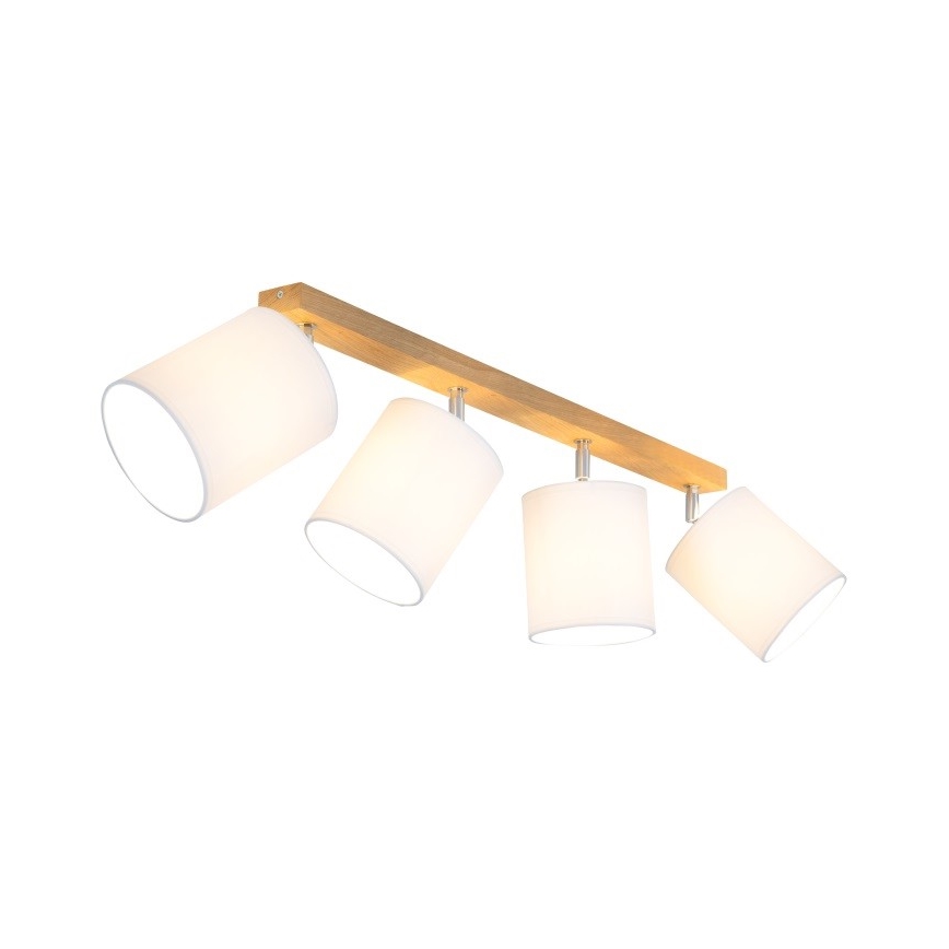 Faretto APRILLIA 4xE27/25W/230V quercia bianco
