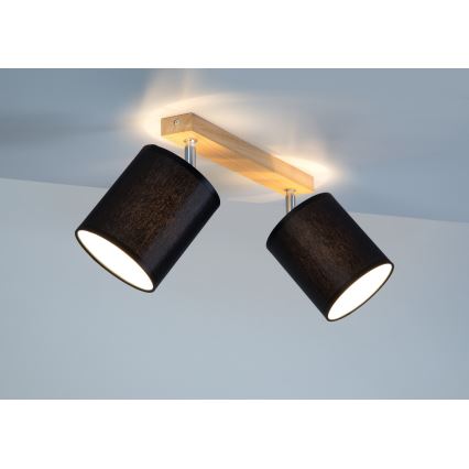 Faretto APRILLIA 2xE27/25W/230V quercia nero