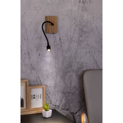 Applique a LED LECTOR LED/2,5W/230V quercia