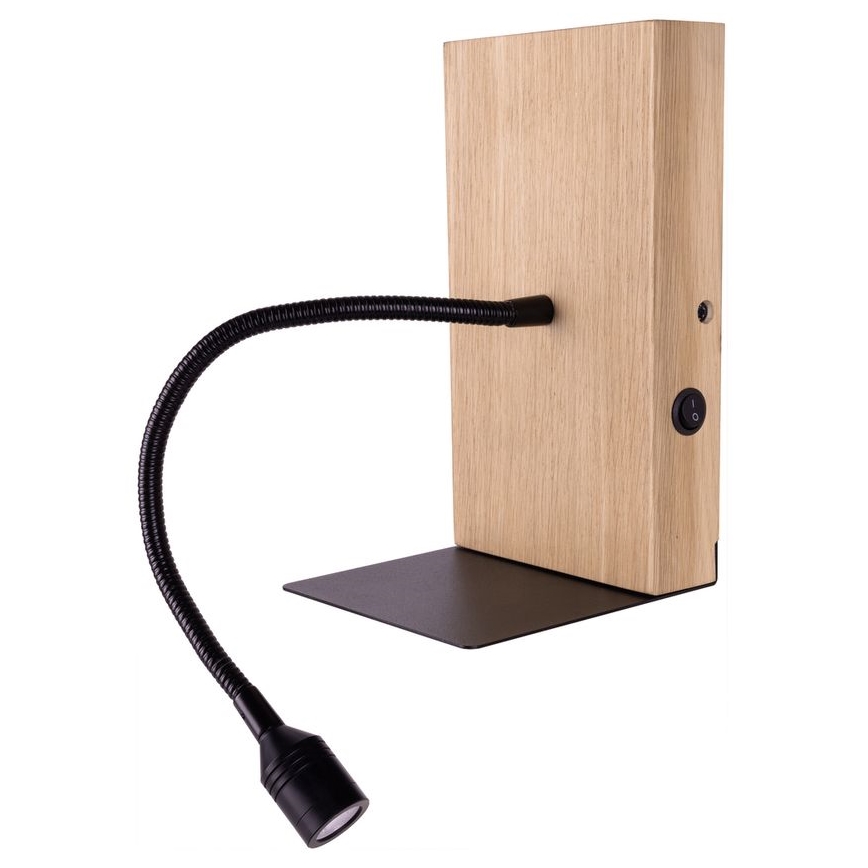 Applique da parete LED LECTOR LED/2,5W/230V USB rovere