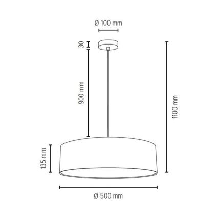 Lampadario a sospensione con filo JOSEFINA 3xE27/25W/230V - certificato FSC