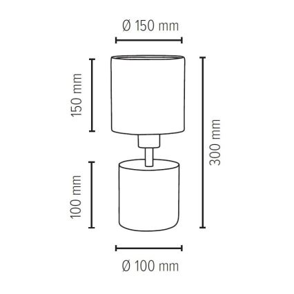 Lampada da tavolo STRONG ROUND 1xE27/25W/230V - certificato FSC