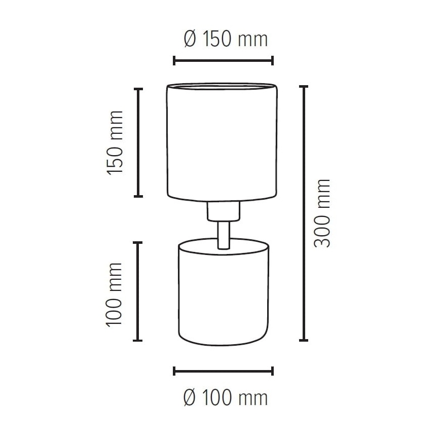 Lampada da tavolo STRONG ROUND 1xE27/25W/230V - certificato FSC