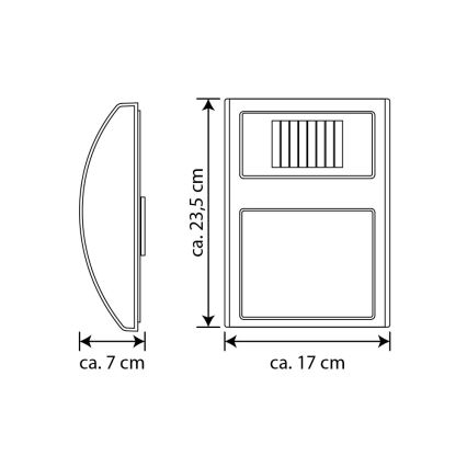 Numero civico solare LED LED/3x0,1W/2,4V IP44 - certificato FSC