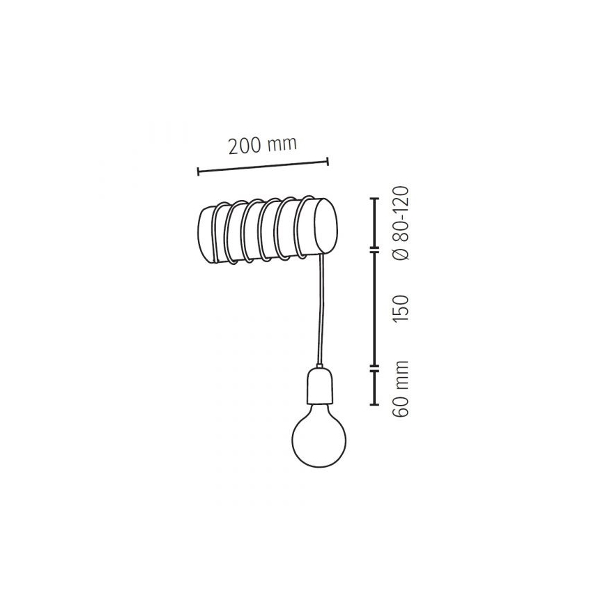 Applique TRABO 1xE27/60W/230V pino
