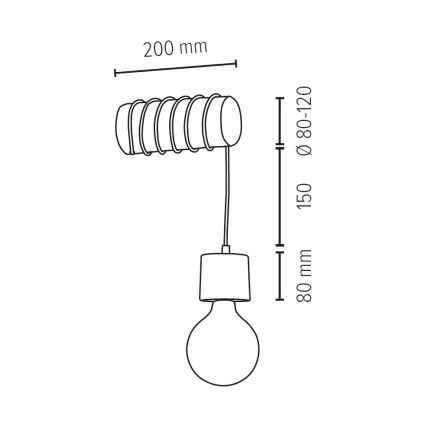 Applique TRABO 1xE27/60W/230V - certificato FSC