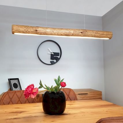 Lampadario a sospensione con filo LED dimmerabile LUCAS LED/33W/230V pino