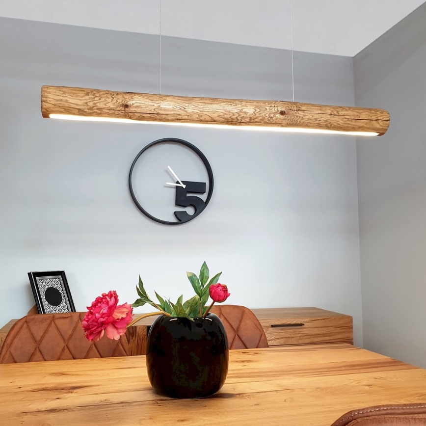 Lampadario a sospensione con filo LED dimmerabile LUCAS LED/33W/230V pino