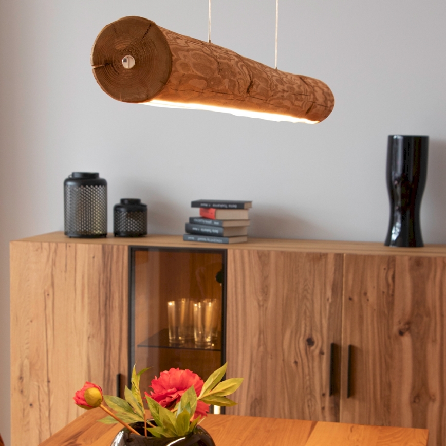 Lampadario a sospensione con filo LED dimmerabile LUCAS LED/33W/230V pino