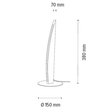 Lampada da tavolo LED dimmerabile DUBAI LED/4W/230V quercia