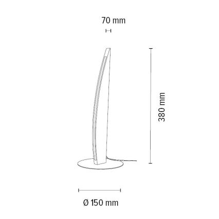 Lampada da tavolo LED dimmerabile DUBAI LED/4W/230V quercia