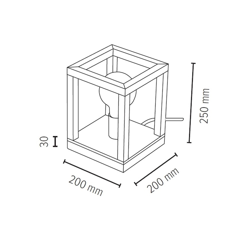 Lampada da tavolo KAGO 1xE27/60W/230V quercia opaco - certificato FSC