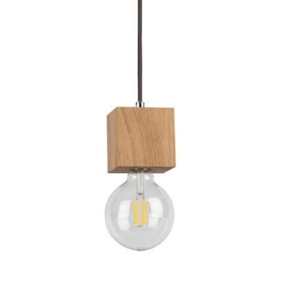 Lampadario a sospensione con filo TRONGO 1xE27/60W/230V quercia