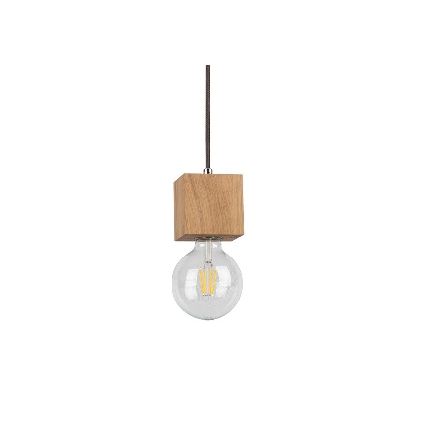 Lampadario a sospensione con filo TRONGO 1xE27/60W/230V quercia
