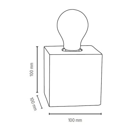 Lampada da tavolo TRONGO SQUARE 1xE27/25W/230V - certificato FSC