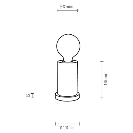 Lampada da tavolo TASSE 1xE27/25W/230V faggio - certificato FSC