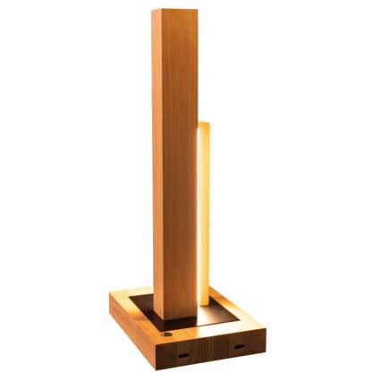 Lampada da tavolo dimmerabile LED SOHO BLACK LED/10W/230V 45 cm rovere