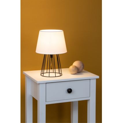 Spot-Light - Lampada da tavolo MANGOO 1xE27/40W/230V bianco/nero