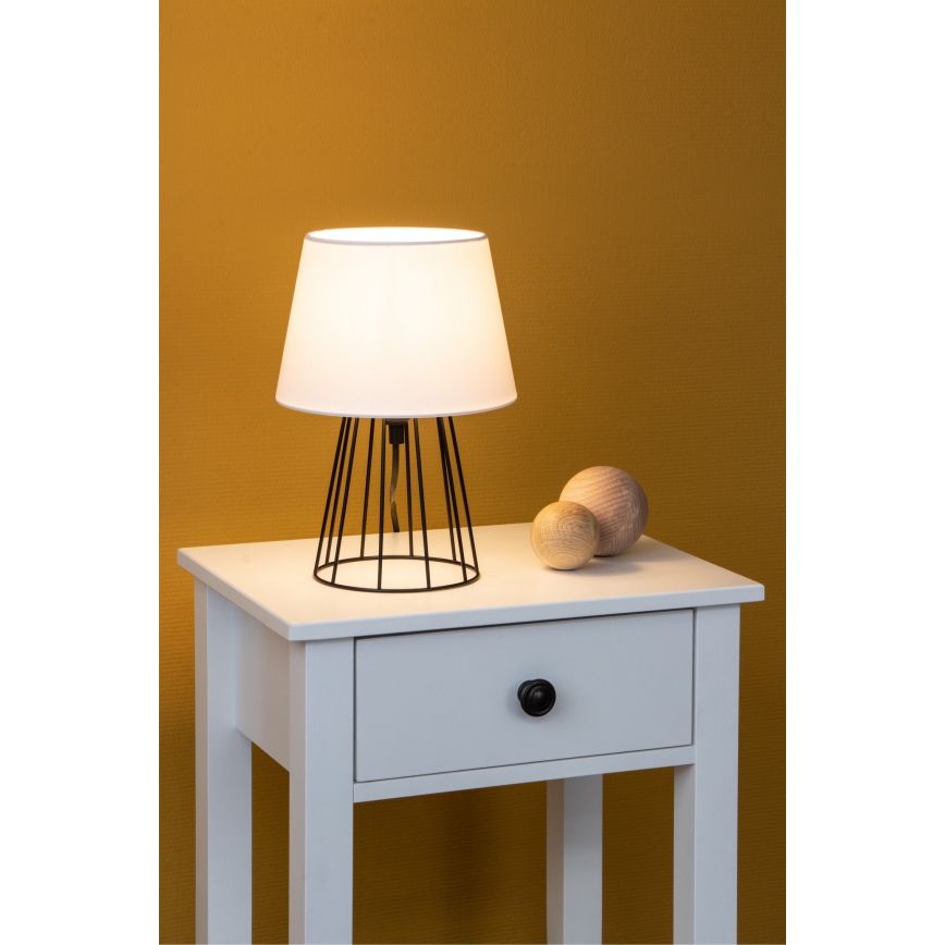 Spot-Light - Lampada da tavolo MANGOO 1xE27/40W/230V bianco/nero