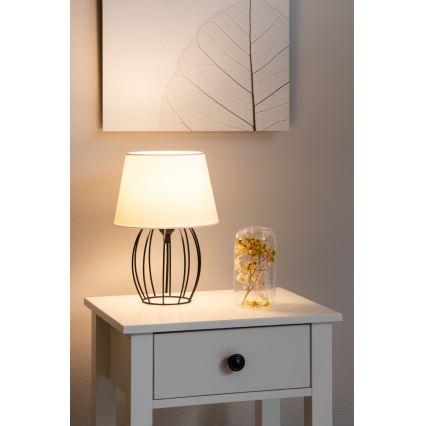 Spot-Light - Lampada da tavolo MANGOO 1xE27/40W/230V bianco/nero
