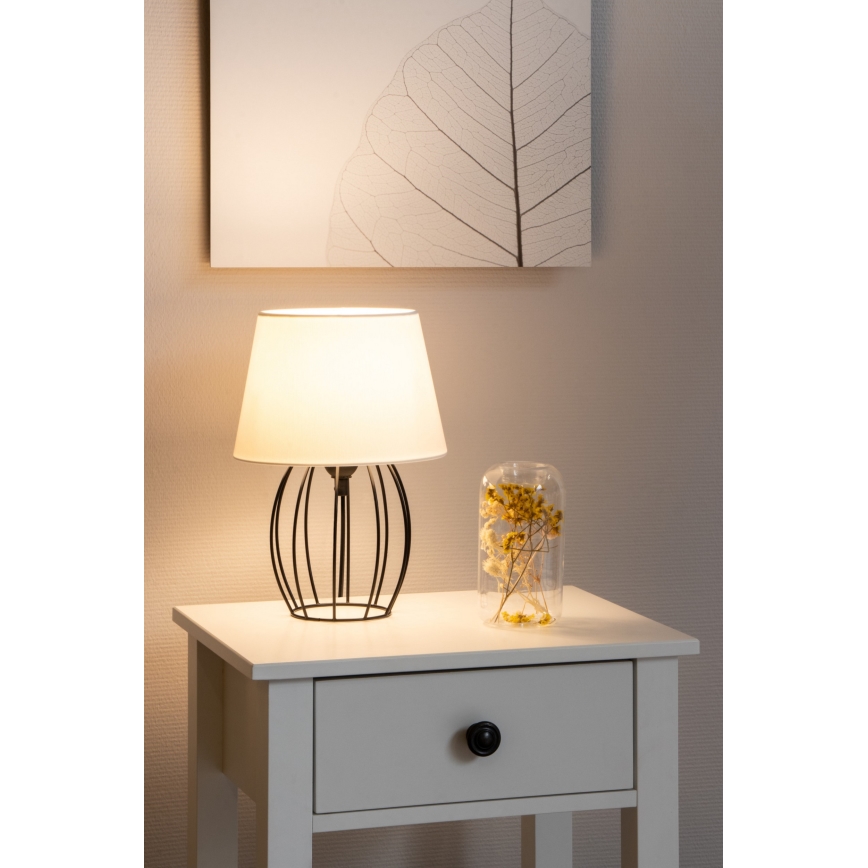 Spot-Light - Lampada da tavolo MANGOO 1xE27/40W/230V bianco/nero