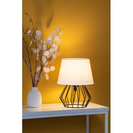 Spot-Light - Lampada da tavolo MANGOO 1xE27/40W/230V bianco/nero