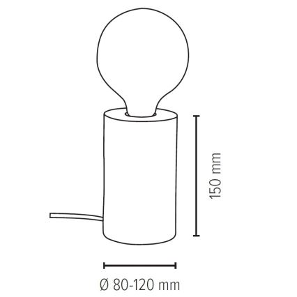 Lampada da tavolo TRABO 1xE27/25W/230V pino