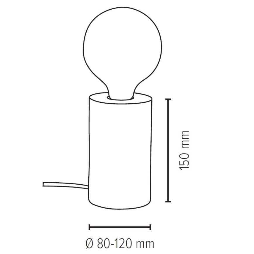 Lampada da tavolo TRABO 1xE27/25W/230V pino
