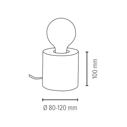 Lampada da tavolo TRABO 1xE27/25W/230V pino