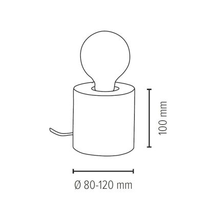 Lampada da tavolo TRABO 1xE27/25W/230V pino