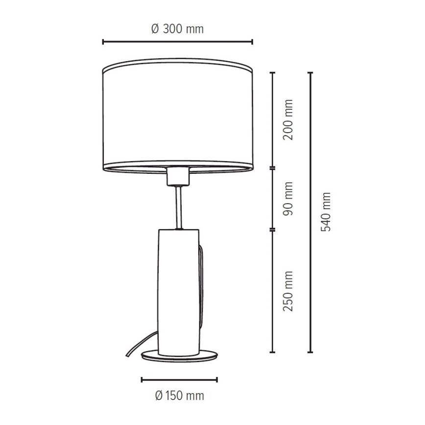 Lampada da tavolo PINO 1xE27/40W/230V - certificato FSC